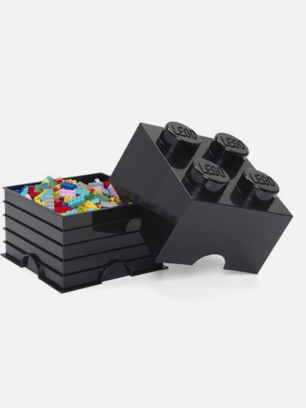 LEGO Black Storage Box Brick 2x2